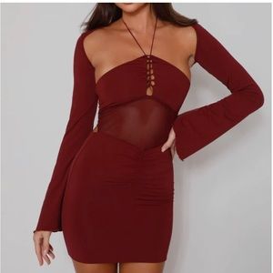 Tiger Mist short Lovilla Dress Burgundy Red with Bolero